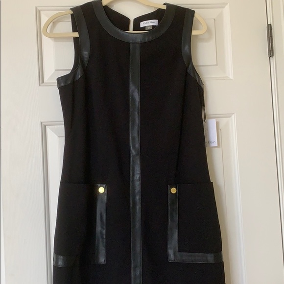 NWT Calvin Klein Black Dress Size 8 - Picture 2 of 6